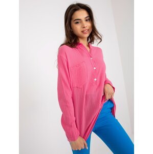 Pink women's cotton shirt OCH BELLA