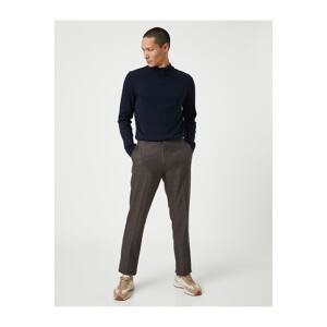 Koton Basic Pleated Trousers with Button Detailed Pockets.
