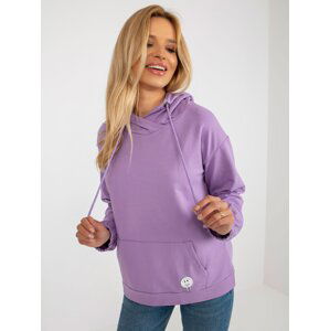 Light Purple Cotton Kangaroo Sweatshirt