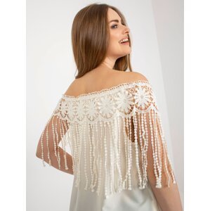 Light beige Spanish summer blouse with lace