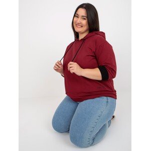 Women's chestnut sweatshirt plus size with inscription