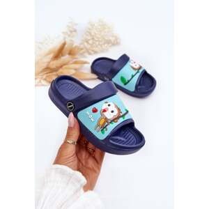 Light children's slides Animal sandals navy blue Rico