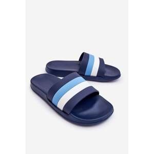 Men's Striped Slippers navy blue Vision