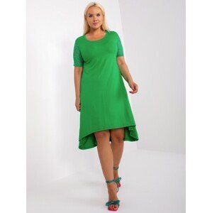 Green casual dress made of viscose larger size