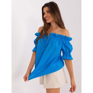 Blue blouse made of Spanish cotton