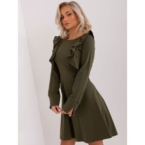 Khaki flowing cotton dress