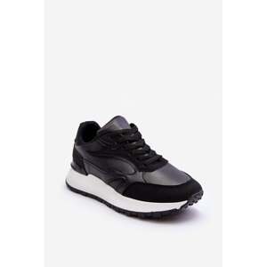 Women's sports shoes on the platform black and white Henley