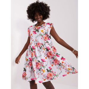 White cotton floral dress