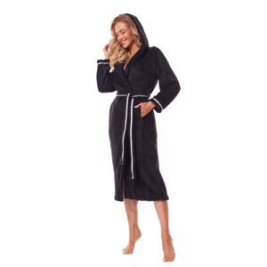 Soft long bathrobe 2322 Black