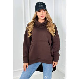 Oversize insulated sweatshirt brown color