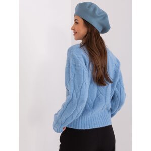 Dirty blue, monochrome women's beret