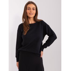 Black women's classic sweater with long sleeves
