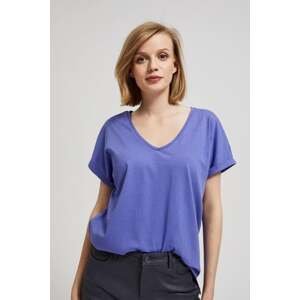 Cotton T-shirt with V-neck
