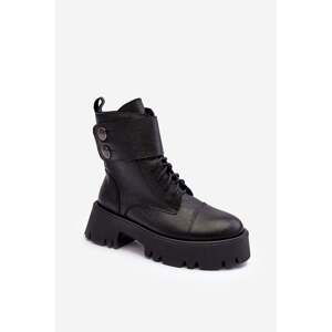 Women's Leather Workers Black Anceria