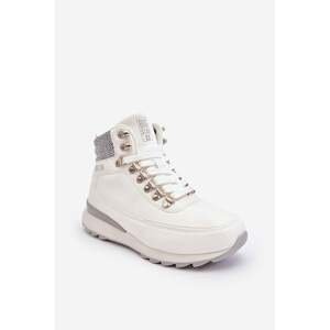 Trapper Lace-up Trekking Boots White Big Star