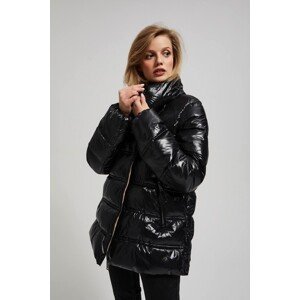 Short quilted jacket with hood