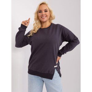 Graphite Solid Color Women's Plus Size Blouse