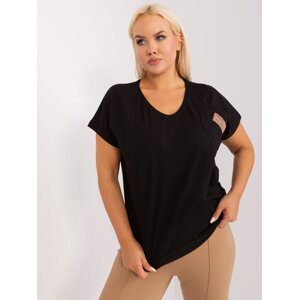 Women's black blouse plus size