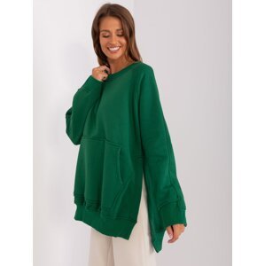 Dark green hooded sweatshirt with insulation