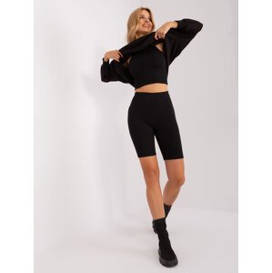 Black casual set with cycling shoes