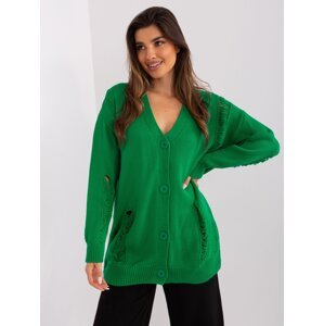 Green women's cardigan