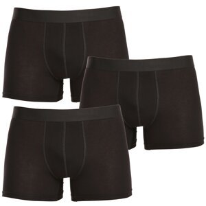 3PACK Men's Boxer Shorts Nedeto Oversize Black