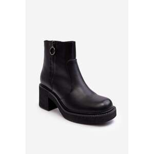 Women's black Romella zipper boots