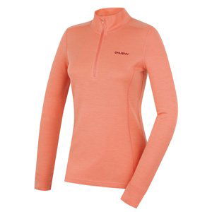 Women's merino sweatshirt HUSKY Aron Zip L light orange