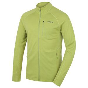 Men's Merino Wool Sweatshirt HUSKY Alou M bright green