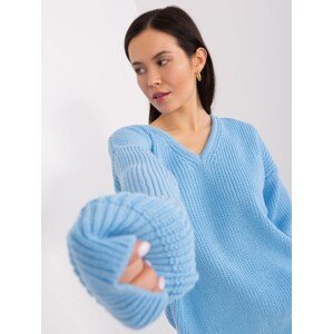 Light blue women's oversize sweater