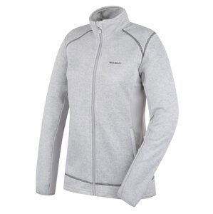 Women's fleece sweater with zipper HUSKY Alan L light grey