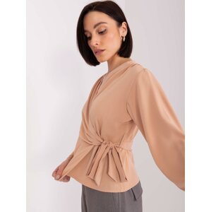 Camel Lounge Blouse With Ties