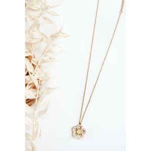 Women's necklace with golden flower