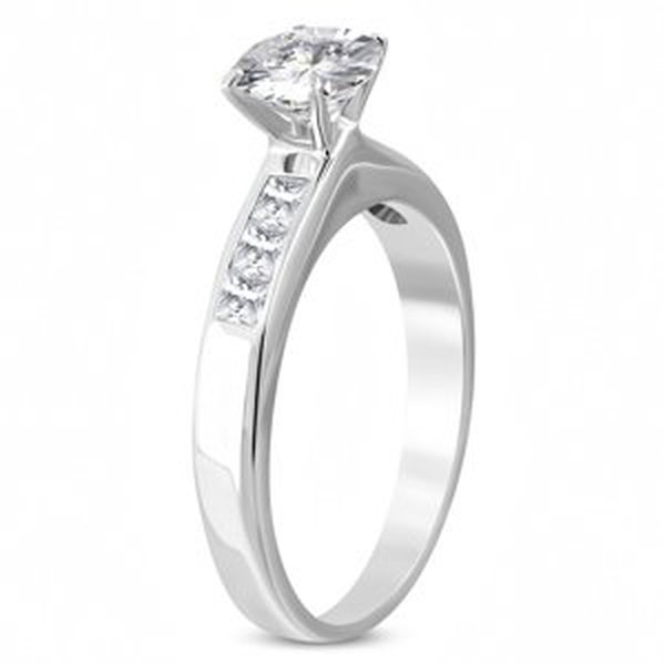 Zircon Elegance Surgical Steel Engagement Ring