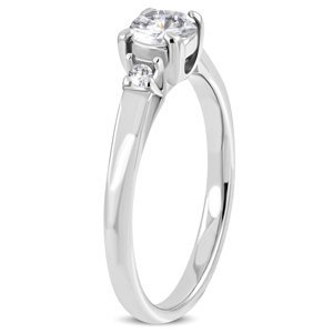 Surgical steel engagement ring classic IV