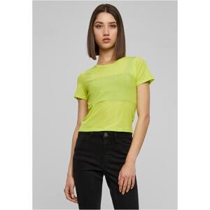 Women's Short Fishnet T-Shirt Frozen Yellow
