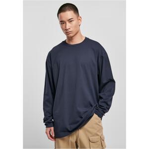 Heavy Oversized Garment Dye Long Sleeve Dark Blue