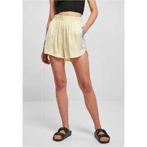 Women's Viscose Satin Resort Shorts - Soft Yellow
