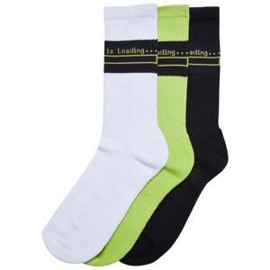 Loading Socks 3-Pack White/Black/Frozen Yellow