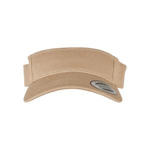 Khaki cap with curved visor