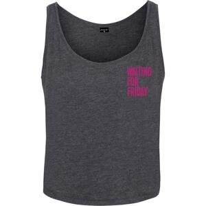 Ladies Waiting For Friday Box Tank Charcoal