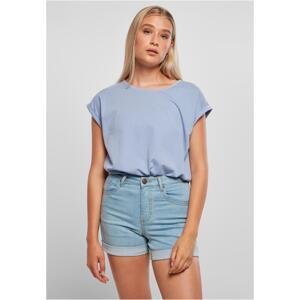 Women's organic T-shirt with extended shoulder violablue