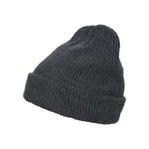 Long knitted beanie dark grey