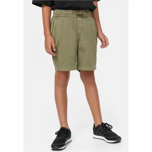 Boys Strech Twill Joggshorts Olive