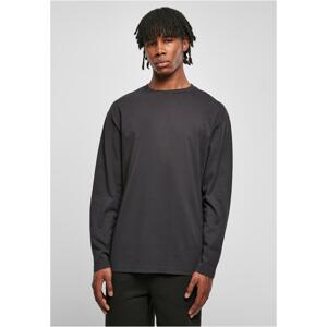 Heavy Oversized Garment Dye Long Sleeve Black