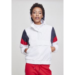 Women's 3-Tone Padded Tug Jacket White/Navy/Fiery Red