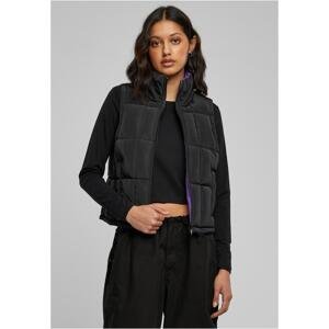 Women's reversible cropped vest black/real purple