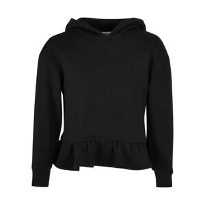 Girls' Organic Volants Hoody Black