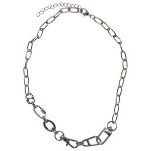 Silver necklace with different clasps