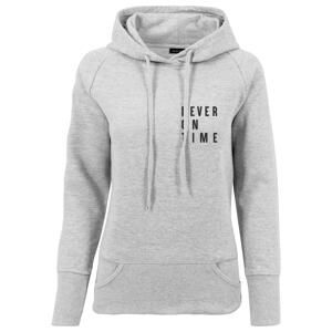 Ladies Never On Time Hoody Grey